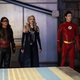 Vibe (Carlos Valdes), Killer Frost (Danielle Panabaker), and the Flash (Grant Gustin) wearing their jazzy outfits.